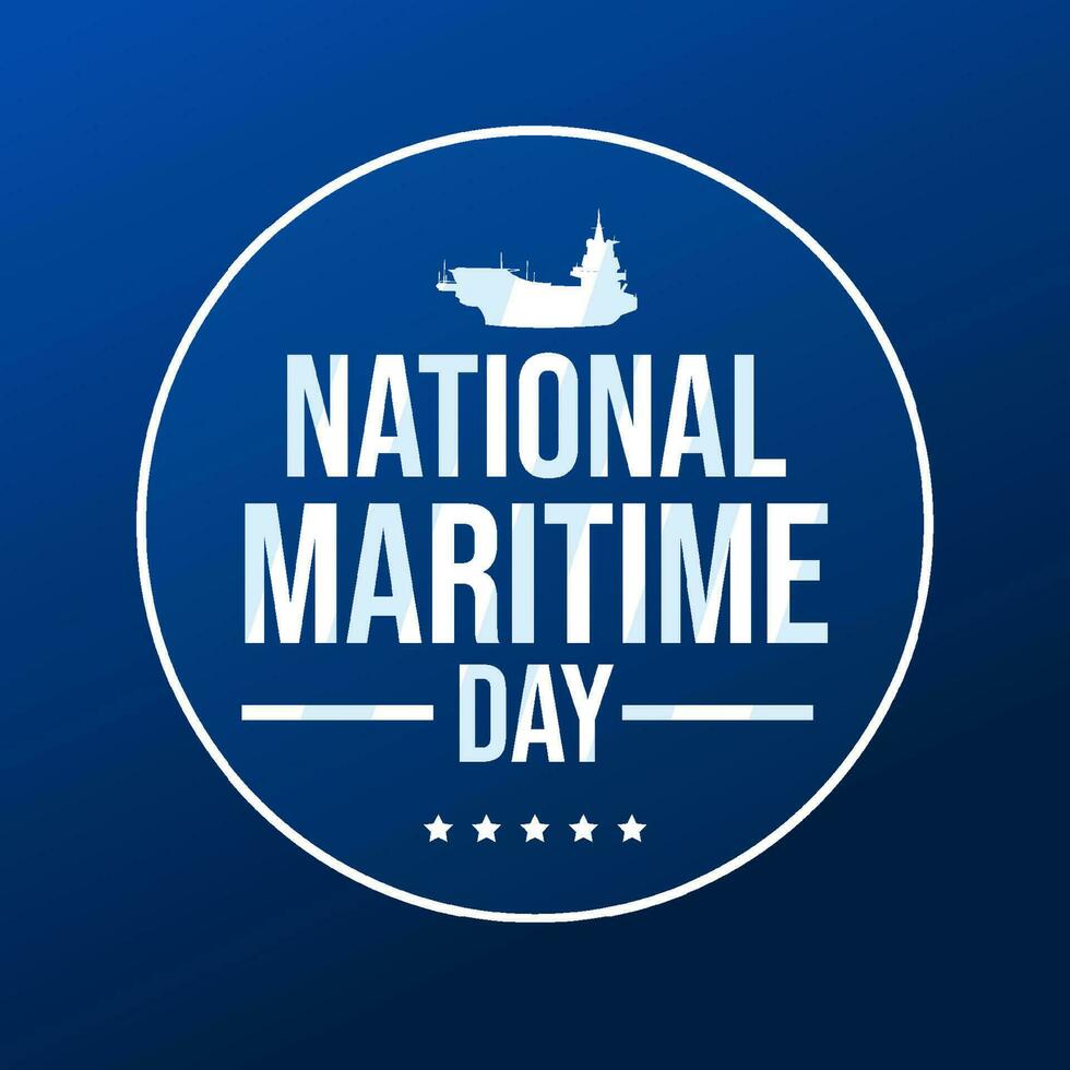 Maritime day vector illustration with ship