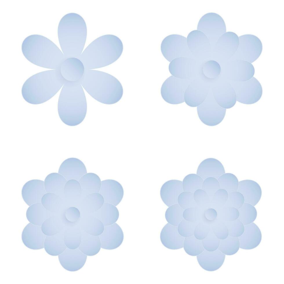 Flower, Element of floral paper cut. Paper cut of flower shape and spring symbol. vector