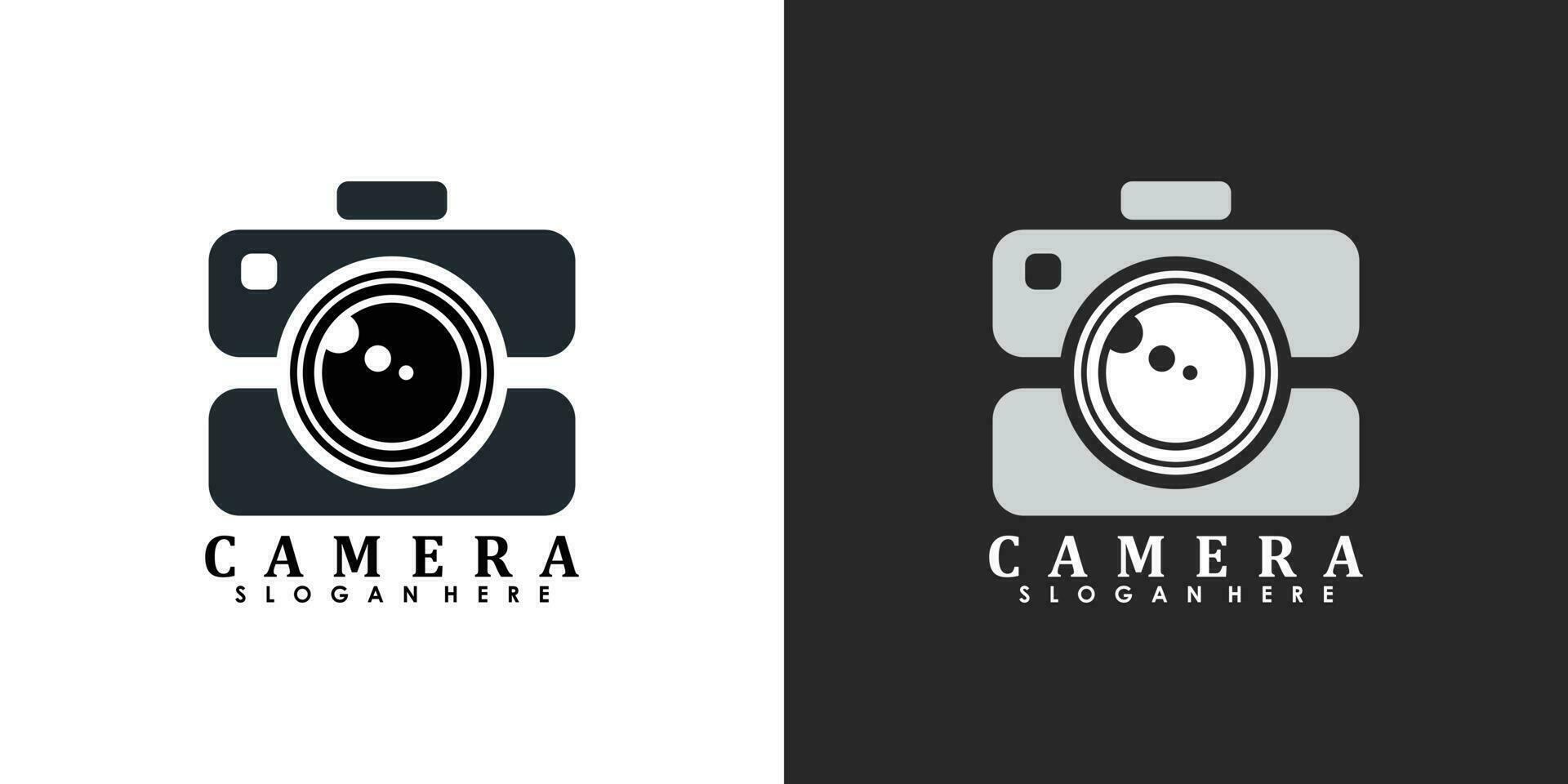 fotografía logo diseño con moderno concepto vector