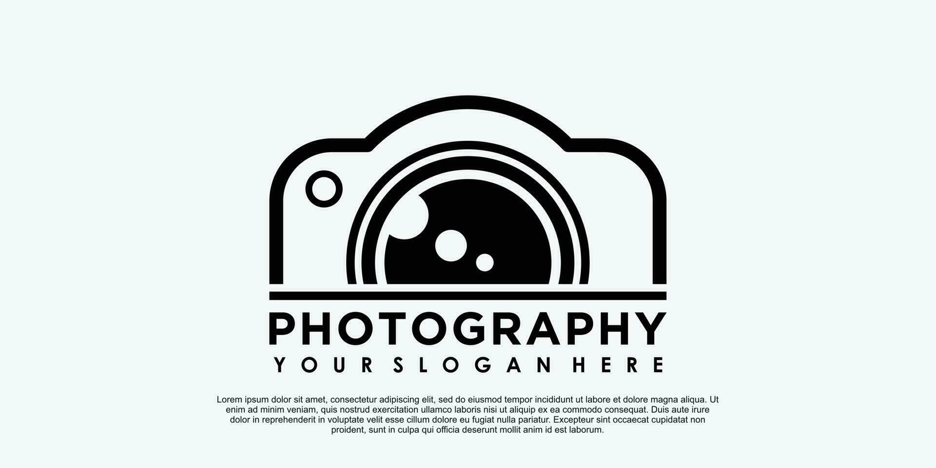 fotografía logo diseño con moderno concepto vector