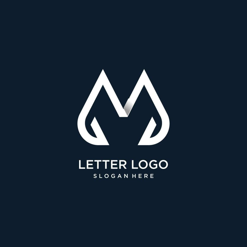 Letter M logo design idea with modern abstract style vector