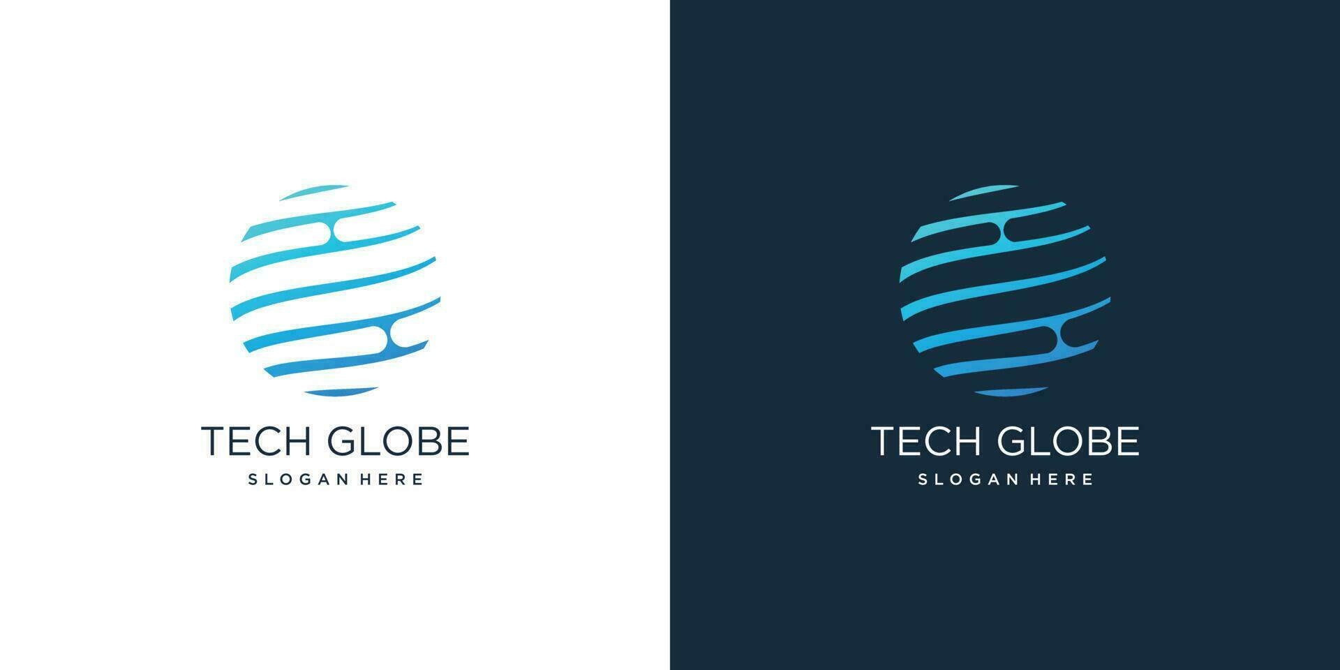 world tech logo vector design with modern style