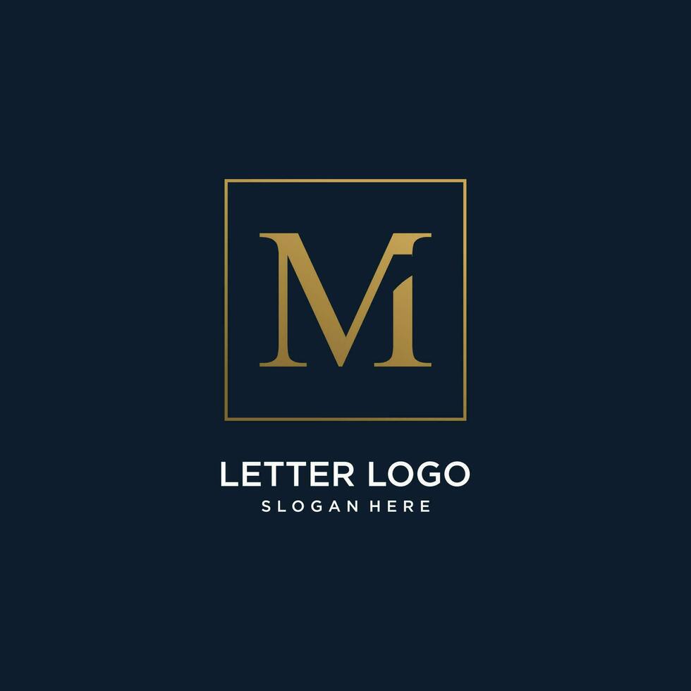 Letter M logo design idea with modern abstract style vector