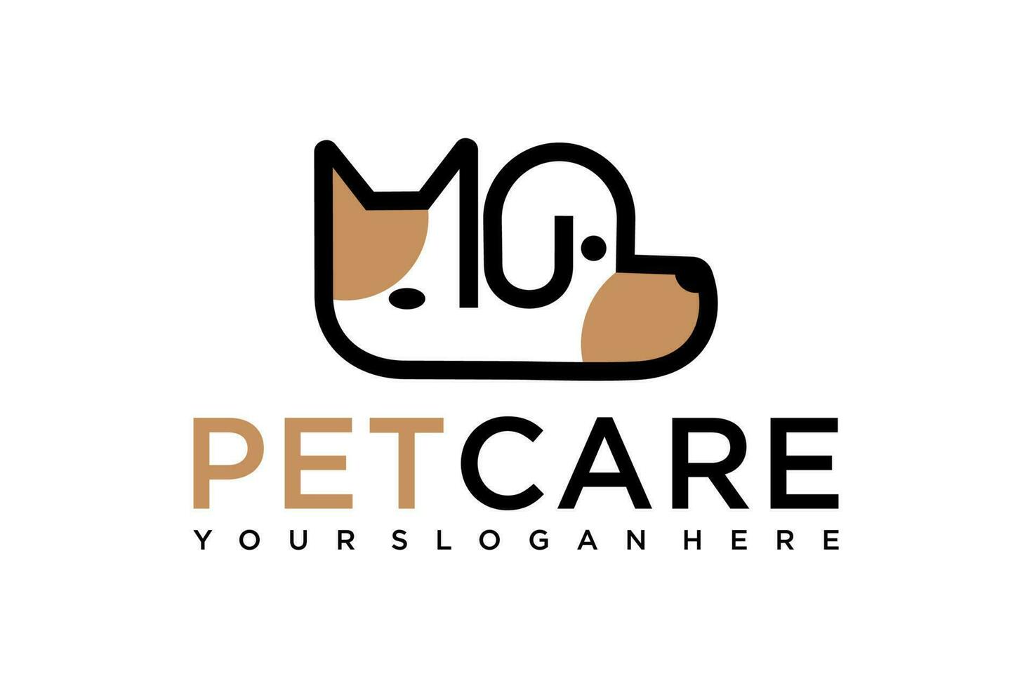 dog logo design. logos can be used for pet care,clinic and veterinary
