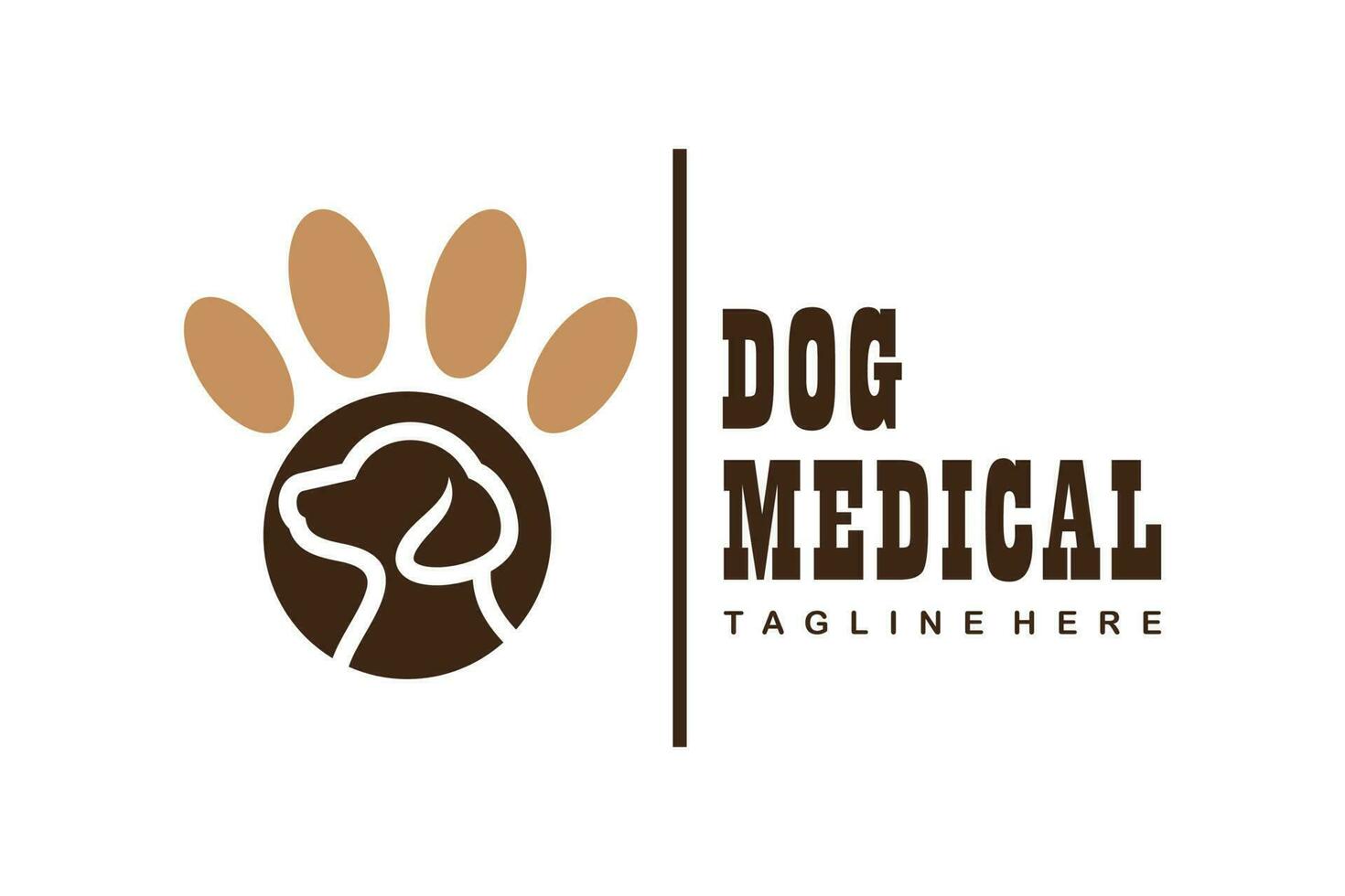 paw dog logo design. logos can be used for pet care,clinic and veterinary. vector