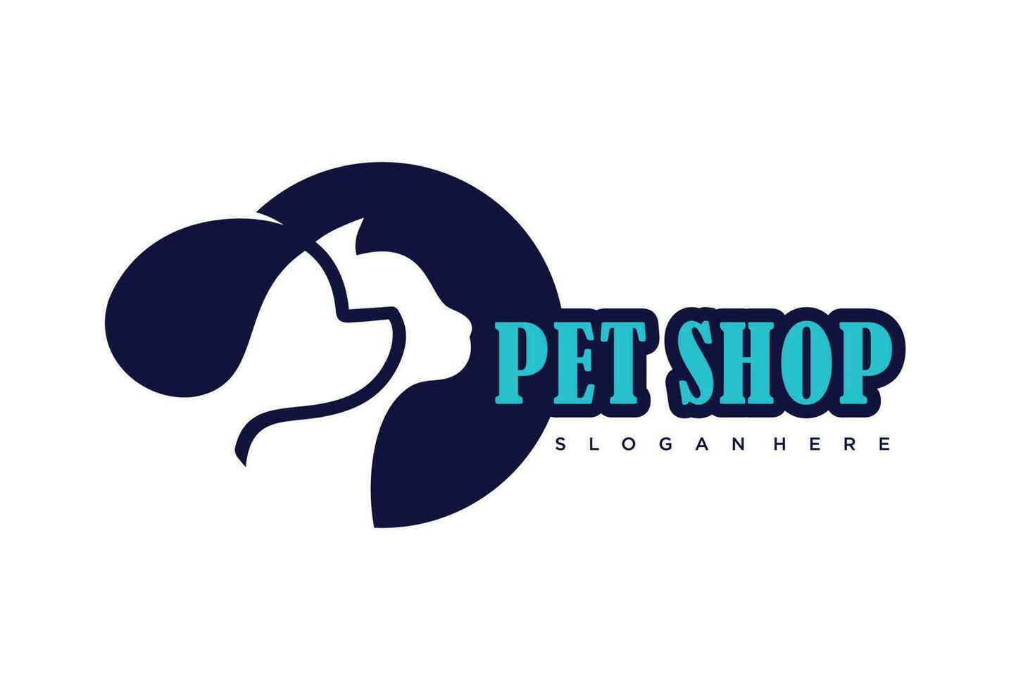 cat and dog logo design. logos can be used for pet care,clinic and veterinary. vector