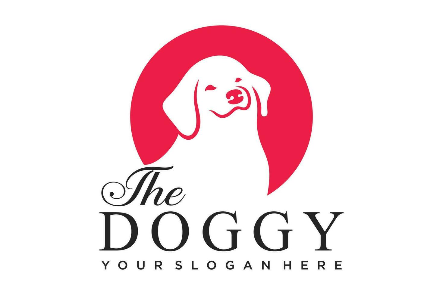 dog logo design. logos can be used for pet care,clinic and veterinary. vector