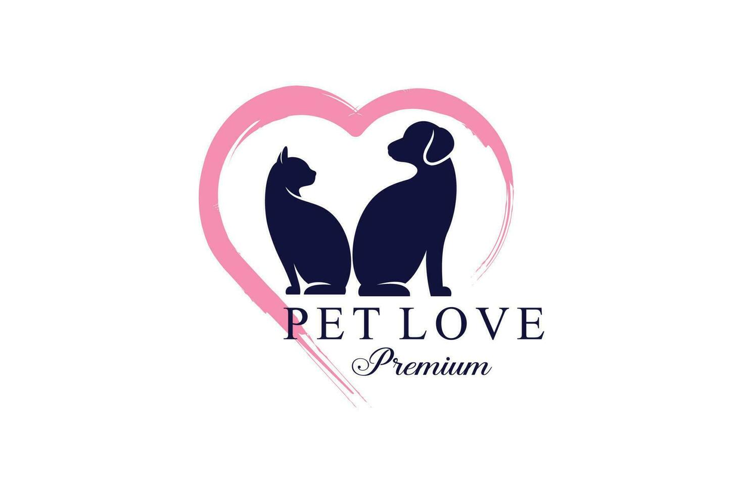 Cat and dog Logo.Cat logotype. Pet shop logo concept. Pet care logo concept. Pet vector illustration
