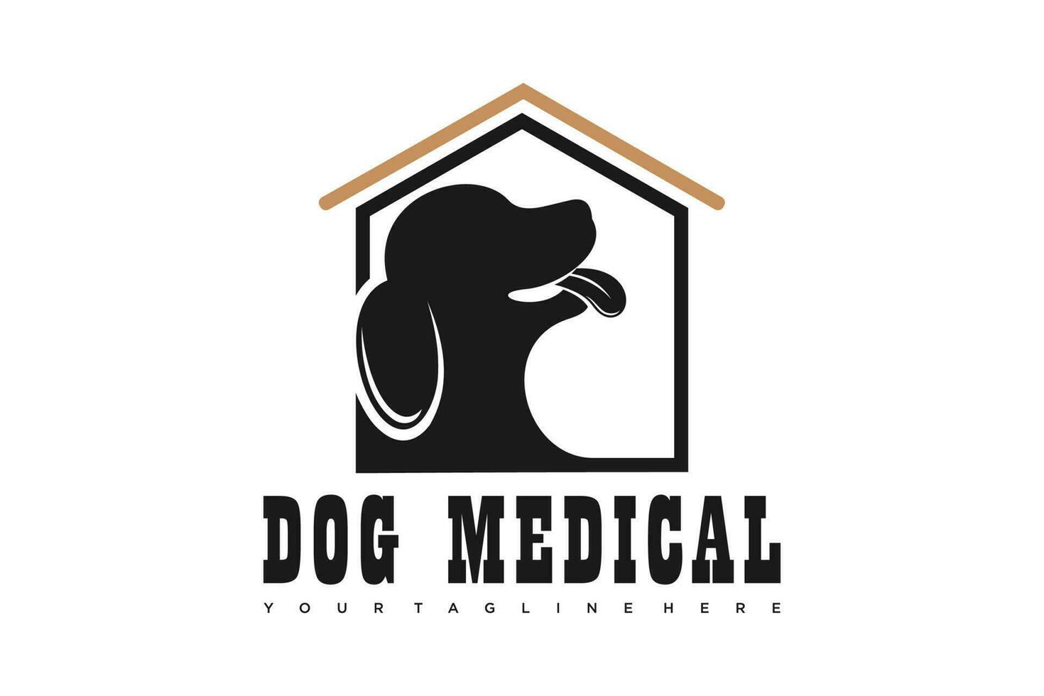 perro mascota casa hogar logo vector icono ilustración