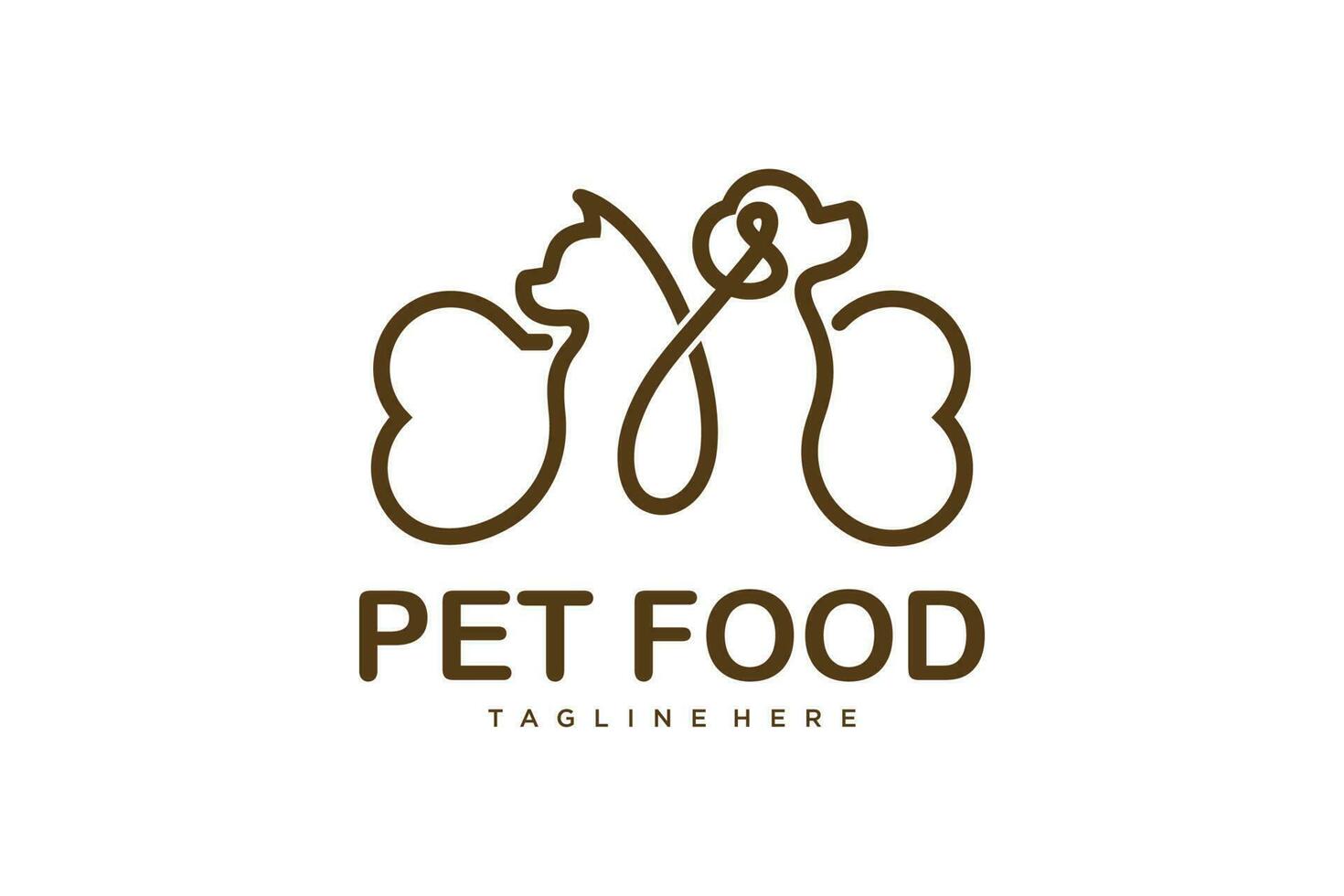 pet food logo design vector, Pet vector illustration