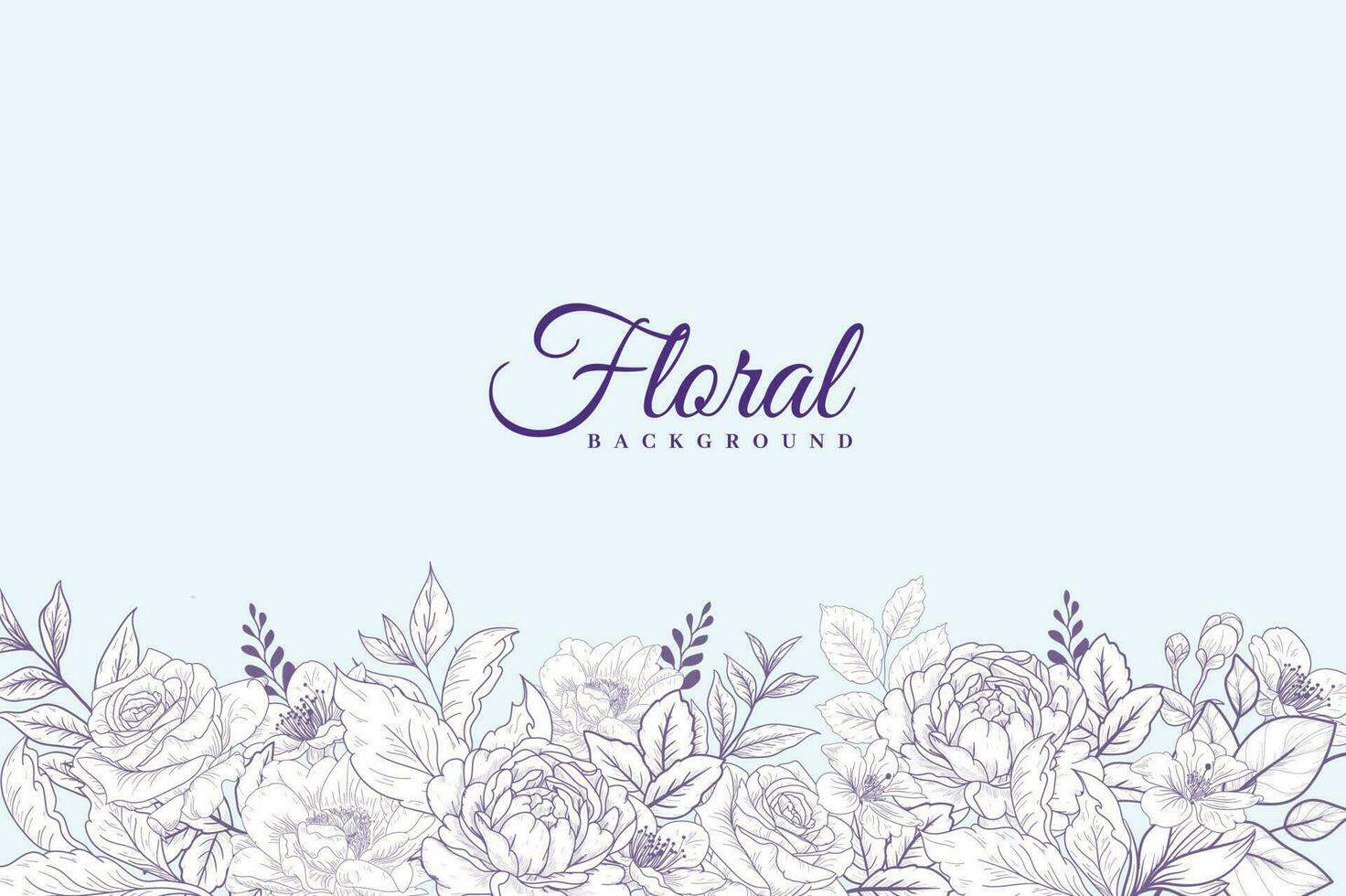 Vintage Background with Hand Drawn Floral Decoration vector
