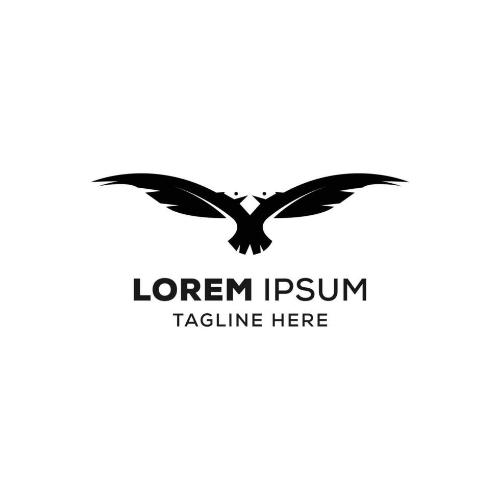 Eagle logo design idea with wings freedom vector