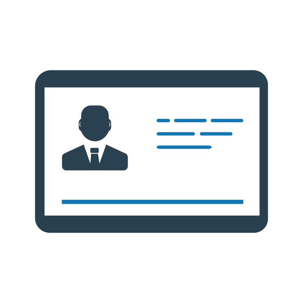 Identity,ID card icon free vector
