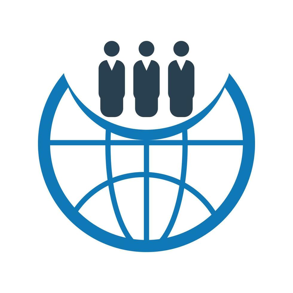 Global conference,Business conference,Global network communication icon vector