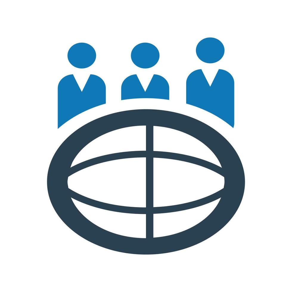 Global conference,Business conference,Global network communication icon vector