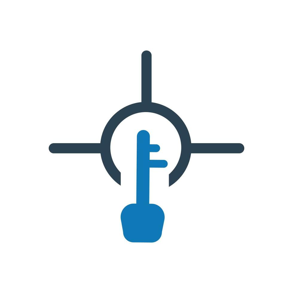 Target key icon vector