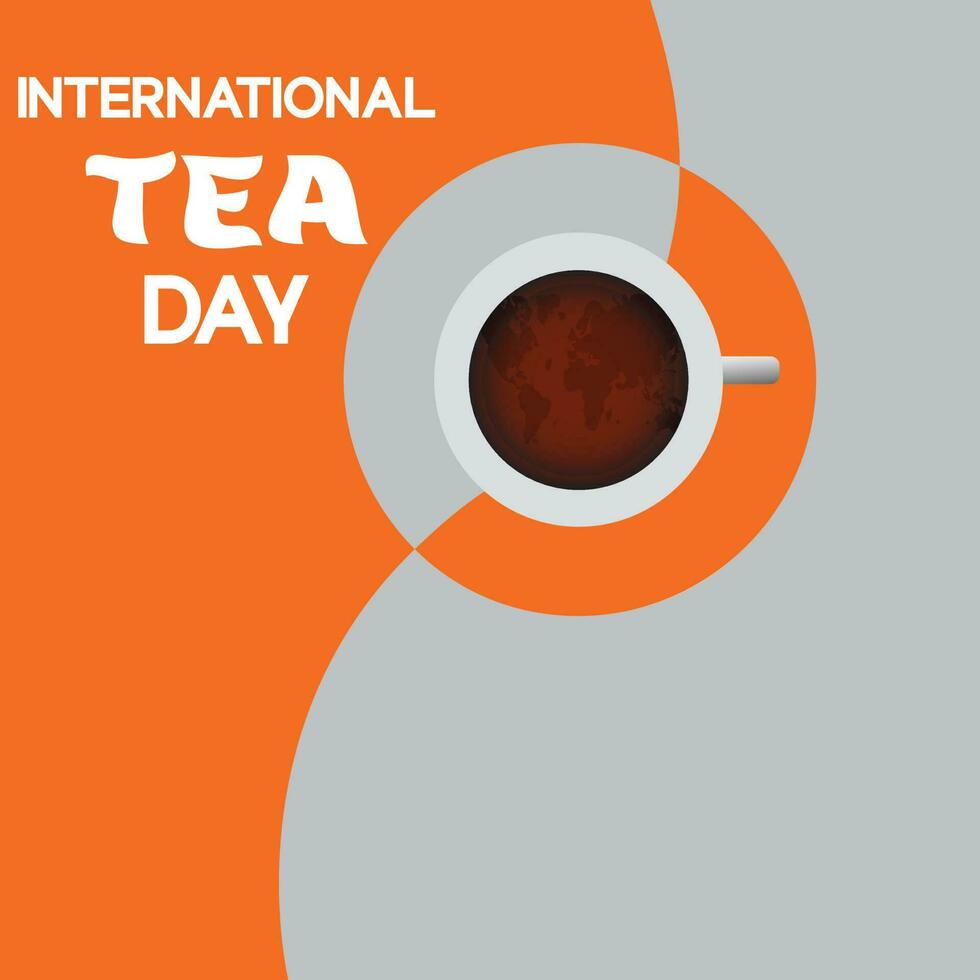 International Tea Day . illustration vector graphic.design for social media. Holiday concept. Template for background, banner, card, poster with text inscription. Vector EPS10 illustration