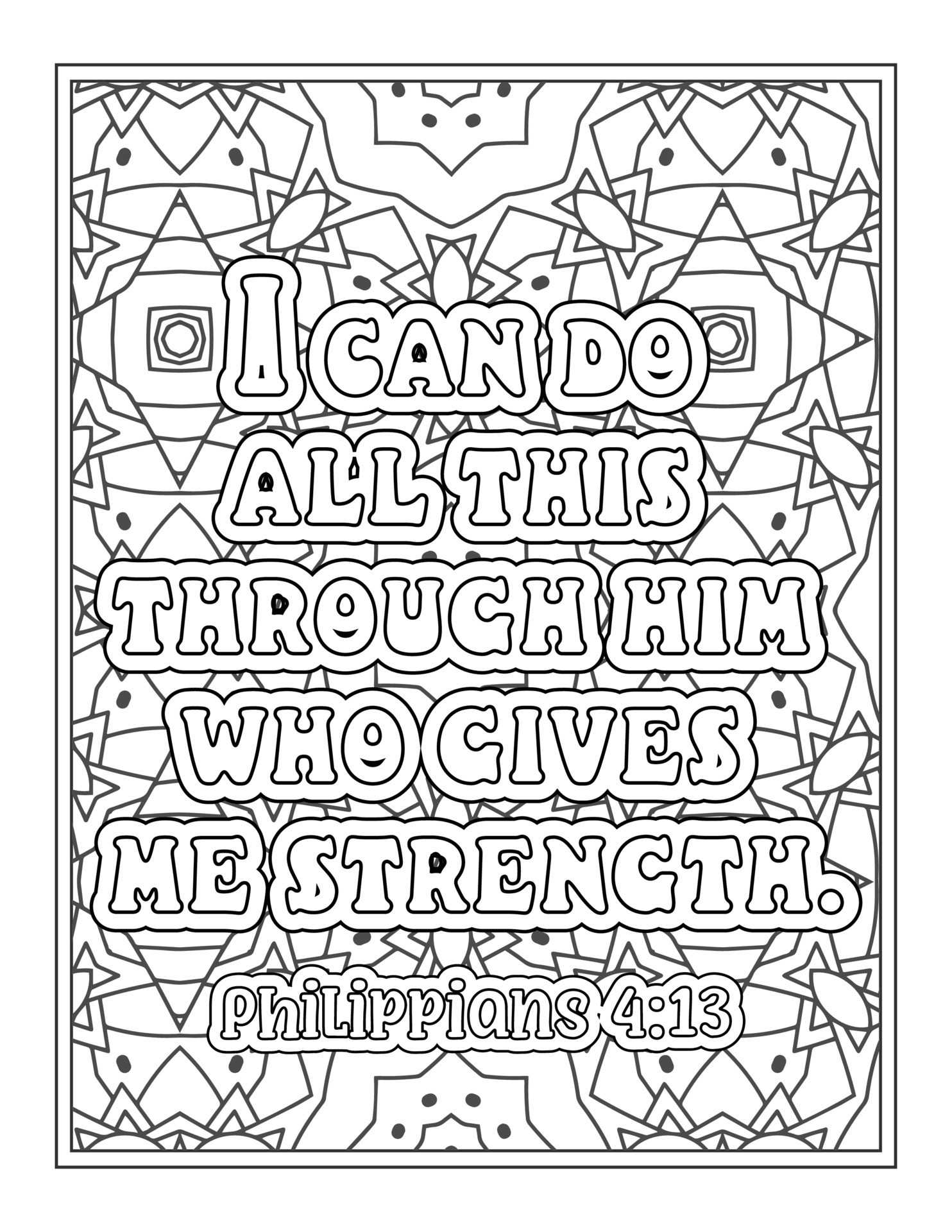 Bible Verse Quotes Coloring Pages 23847029 Vector Art at Vecteezy