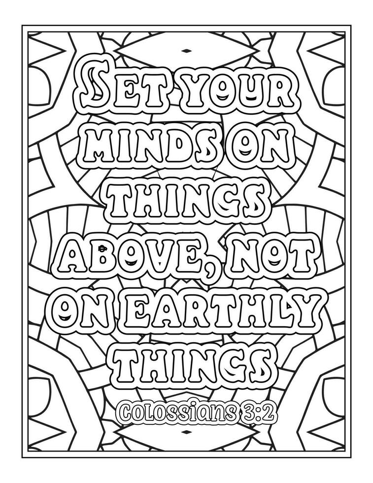 Bible Verse Quotes Coloring Pages vector