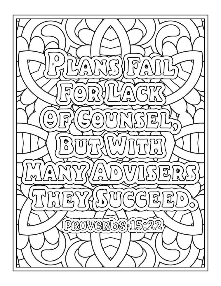 Bible Verse Quotes Coloring Pages vector