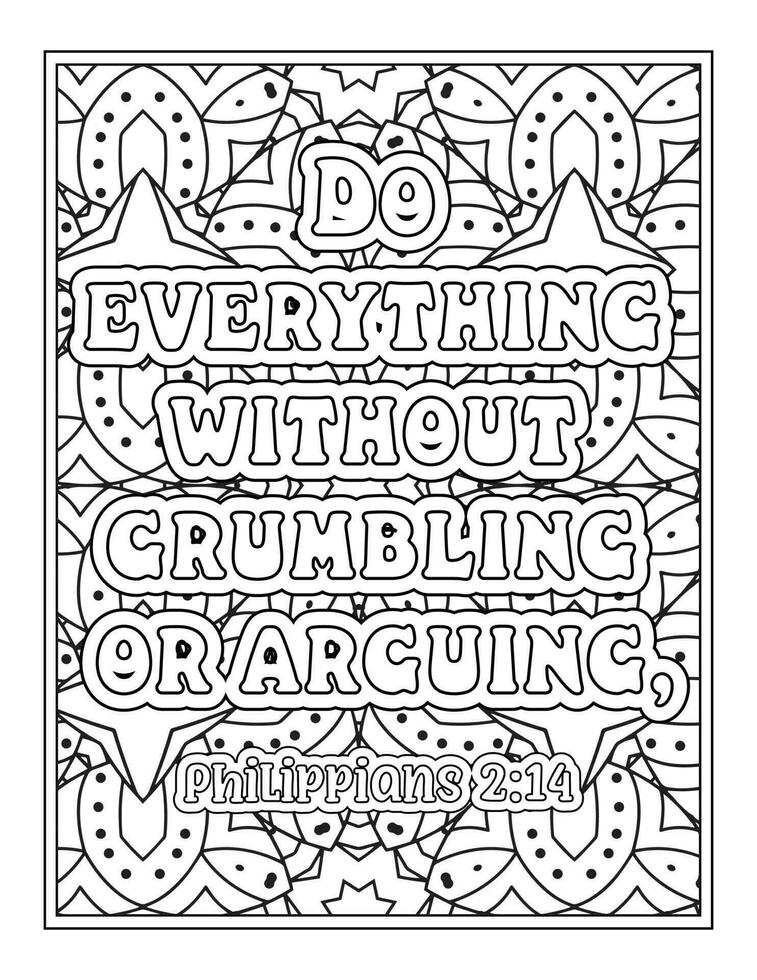 Bible Verse Quotes Coloring Pages vector