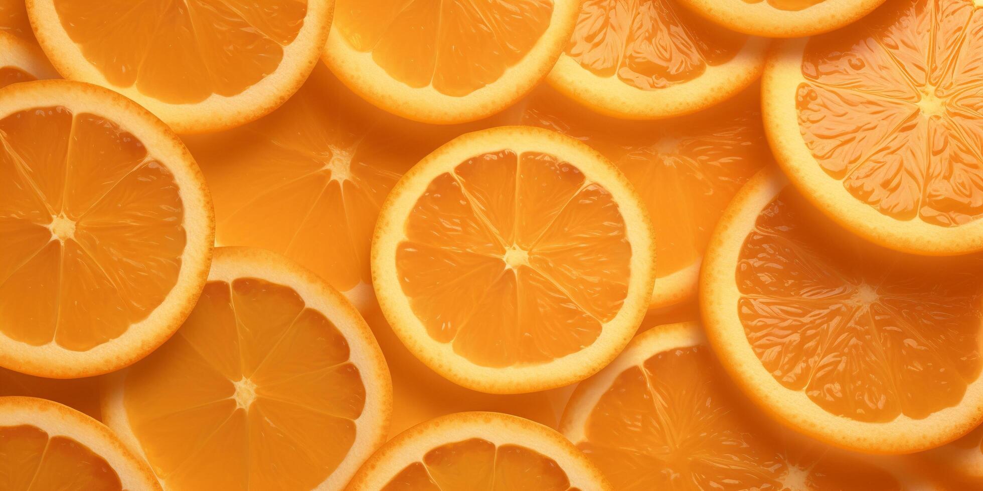 Background made of fresh orange slices with . photo