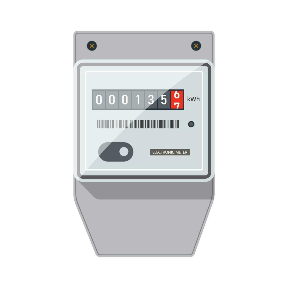 Electric energy meter. power supply meter. illustrator vector. vector