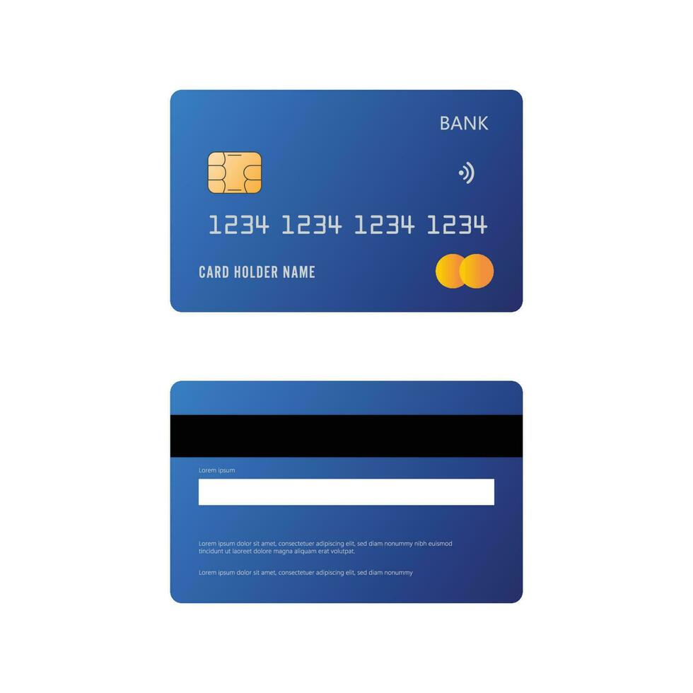crédito tarjetas vector maquetas aislado en blanco antecedentes.