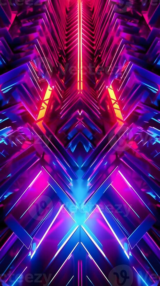 Futuristic abstract background. Neonpunk social media stories . Phone wallpaper, photo