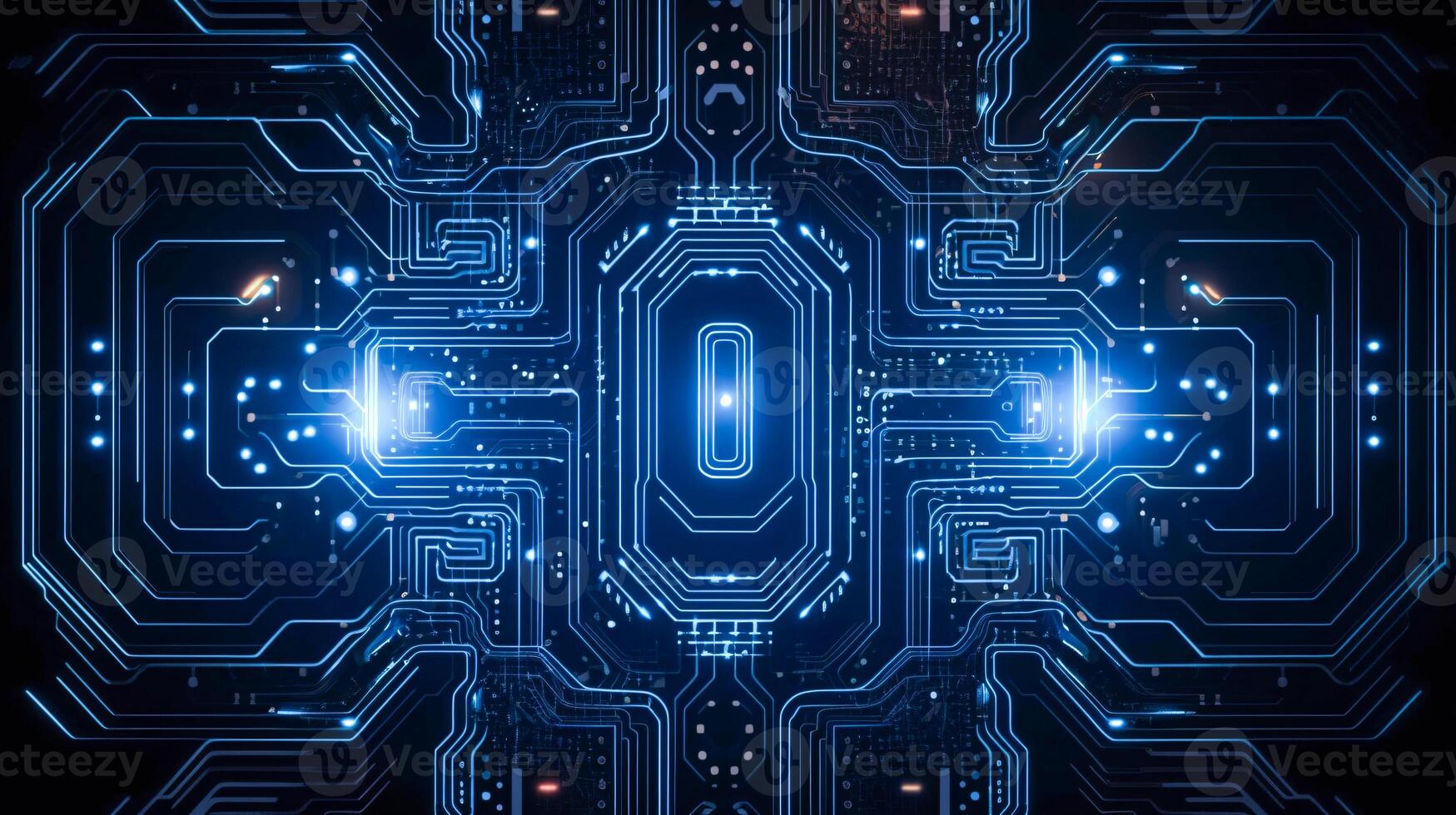 High tech electronic glowing circuit board texture, digital background, photo