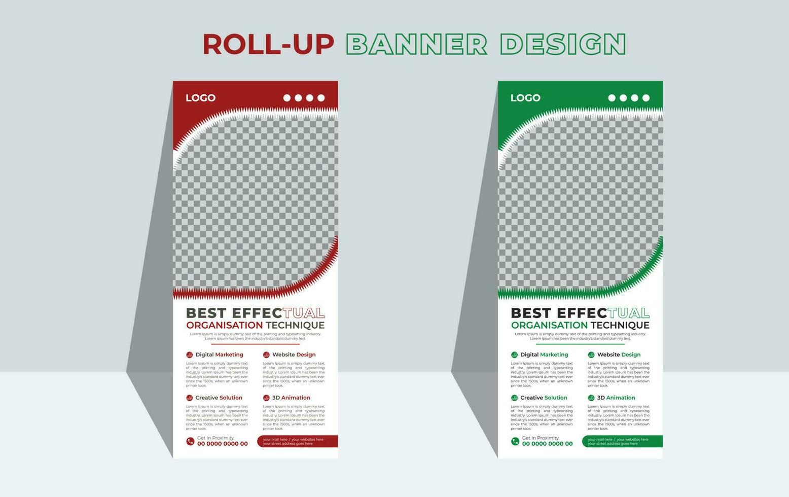 Modern Corporate Roll Up Banner Design or X banner Stand Template. Professional business pull up display exhibition standee banner. vector