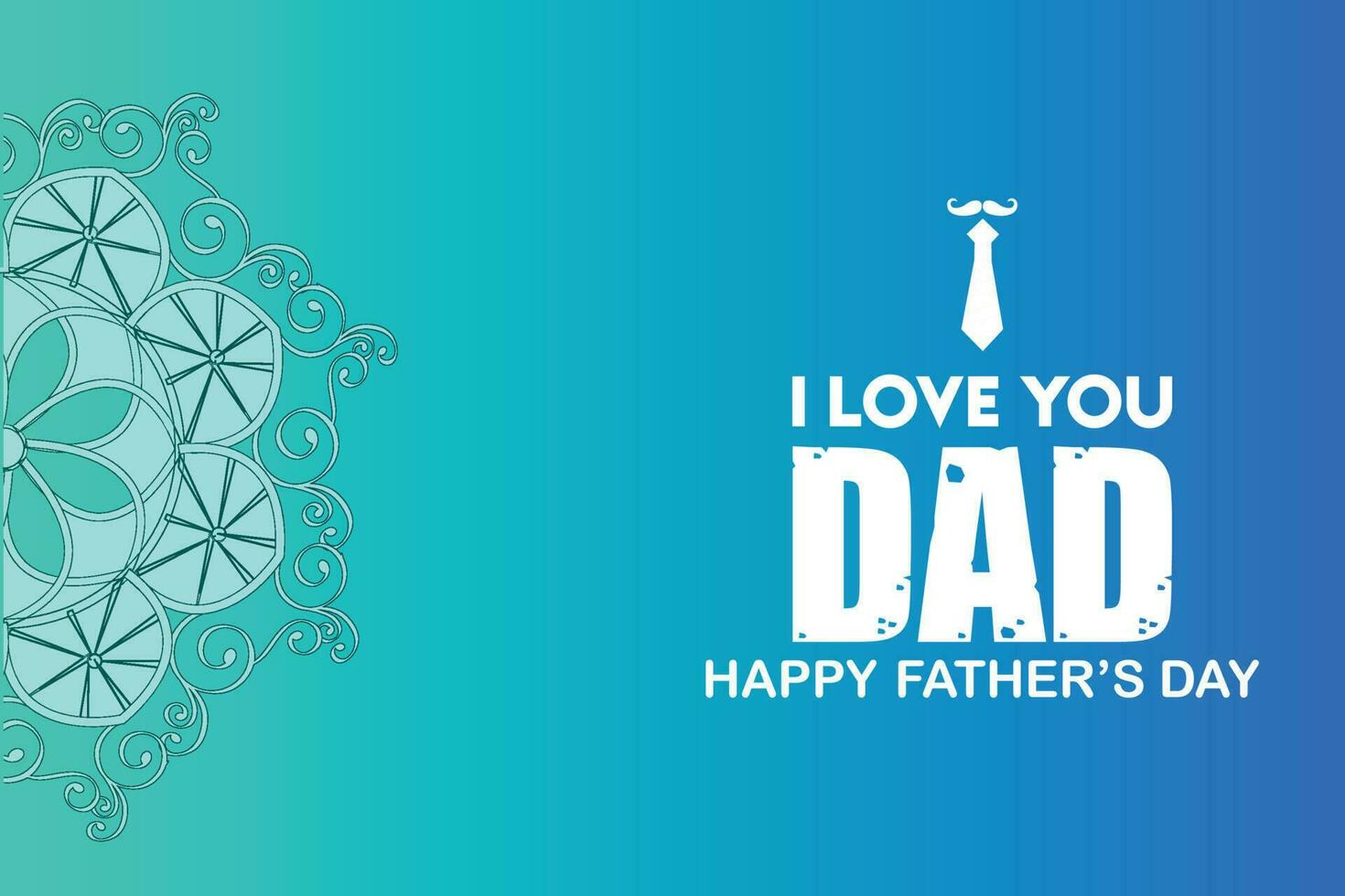 I Love You, Dad. Happy Father's Day Background Design Template. vector