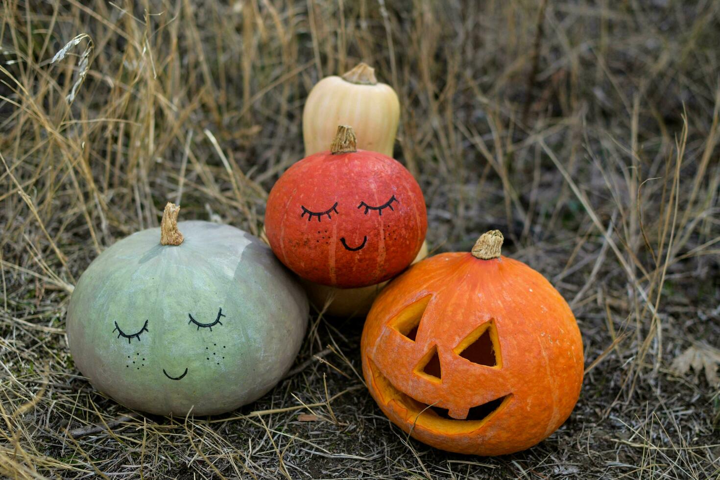 Halloween party. Halloween pumpkin. Halloween is held in autumn, in October photo