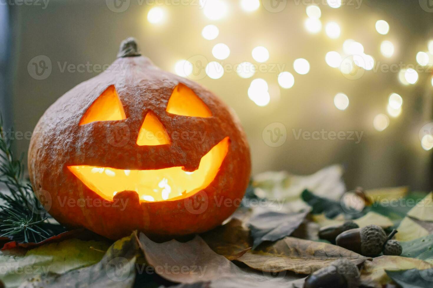 Víspera de Todos los Santos fiesta. Víspera de Todos los Santos calabaza. Víspera de Todos los Santos es retenida en otoño, en octubre foto