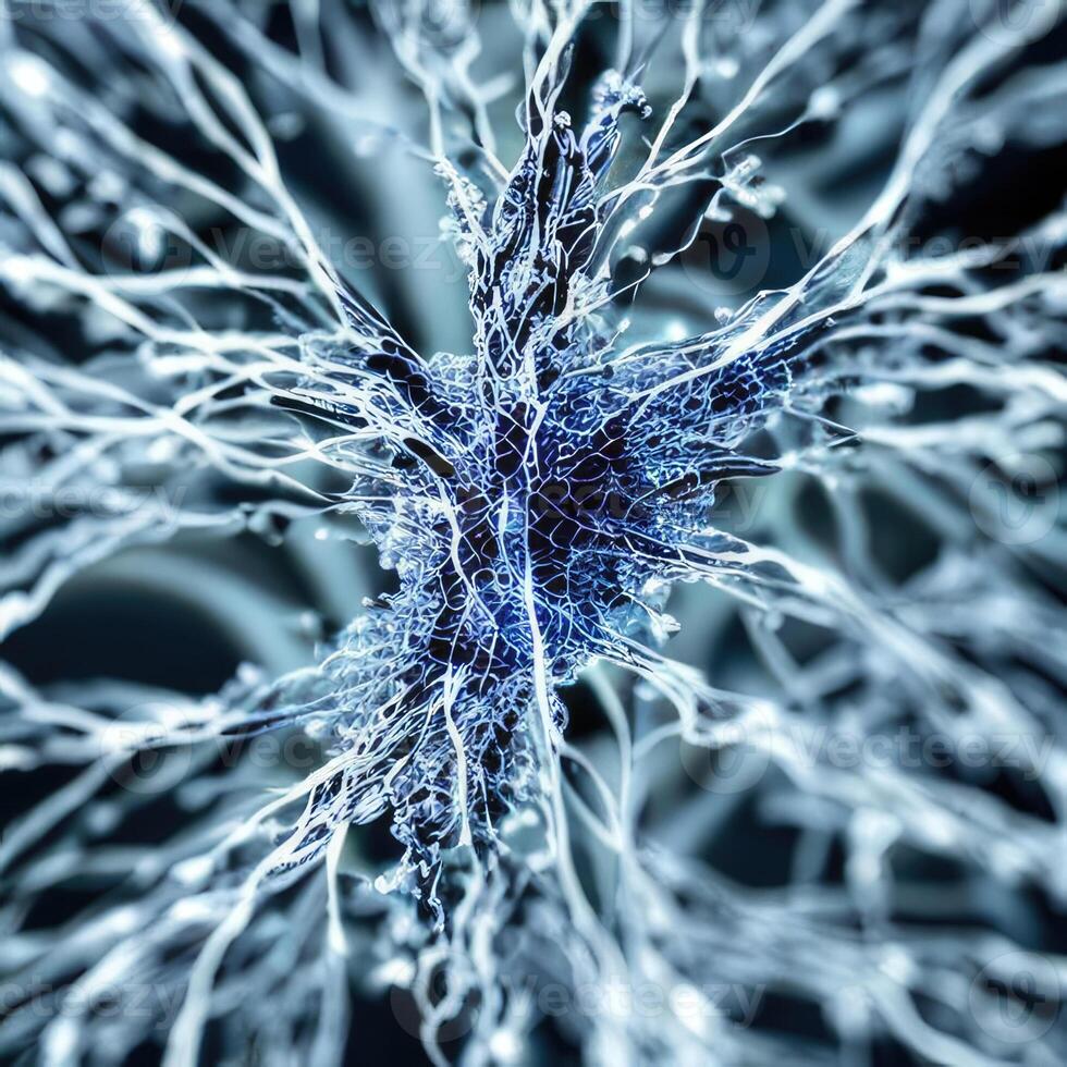 Neuron cell network model. photo
