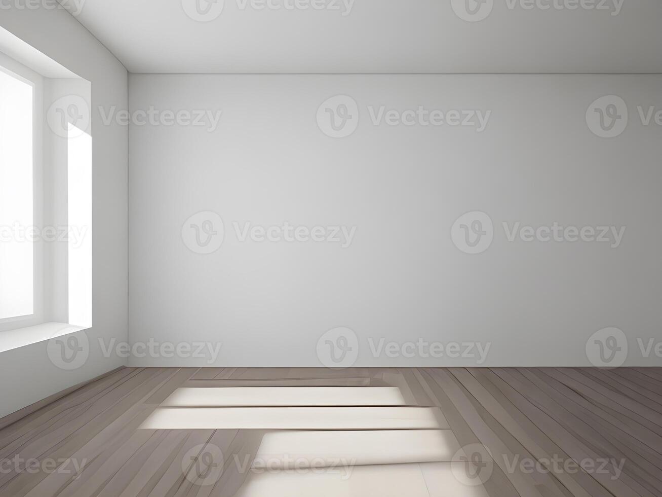 Interior of an empty white studio room. photo