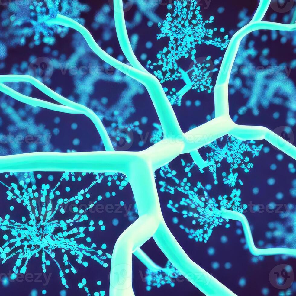 Neuron cell network model. photo