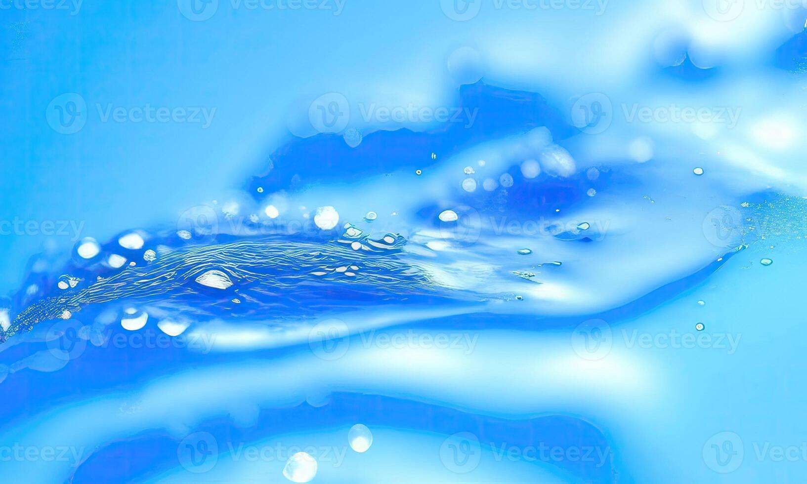 chapoteo de agua en un azul antecedentes , generativo ai foto