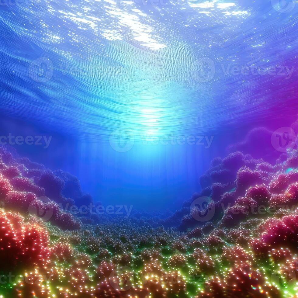 Underwater Colorful Background. generative A photo