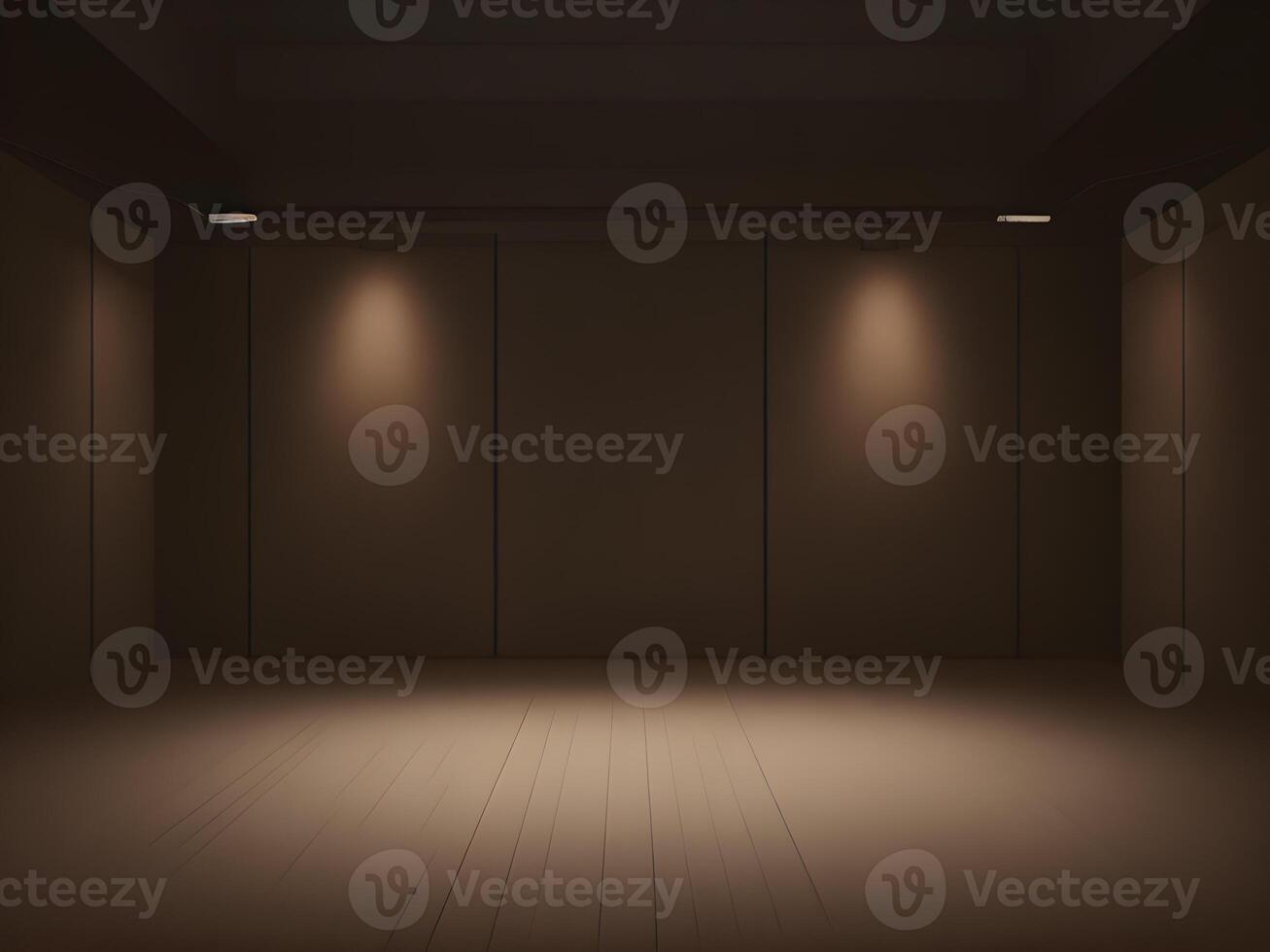 Empty studio room with lights. photo