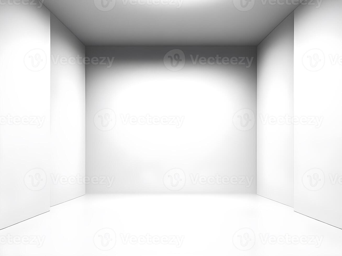 Interior of an empty white studio room. photo