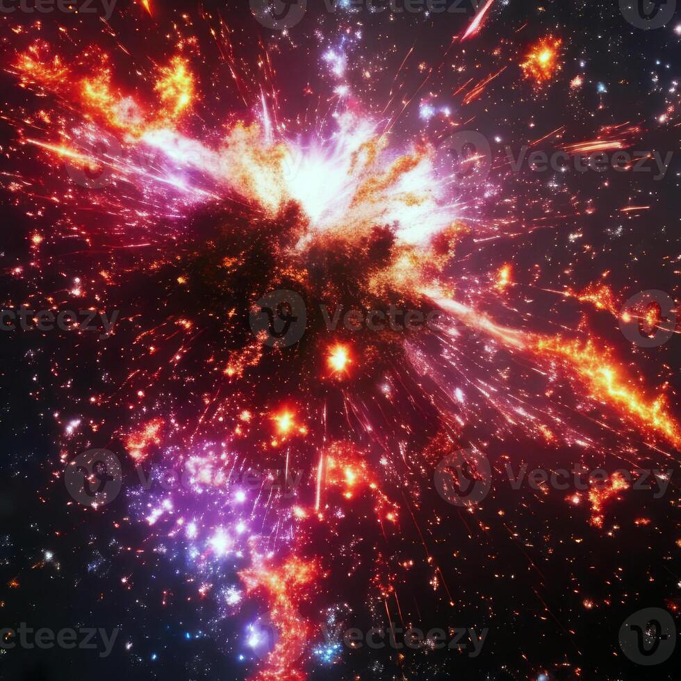 Space background with realistic nebula. photo