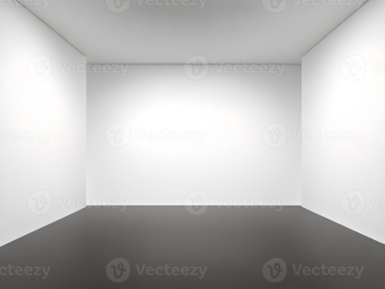 Interior of an empty white studio room. photo