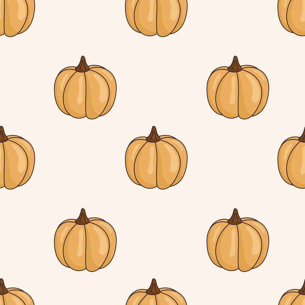 vector otoño sin costura modelo. garabatear calabaza imágenes antecedentes o fondo de pantalla diseño.