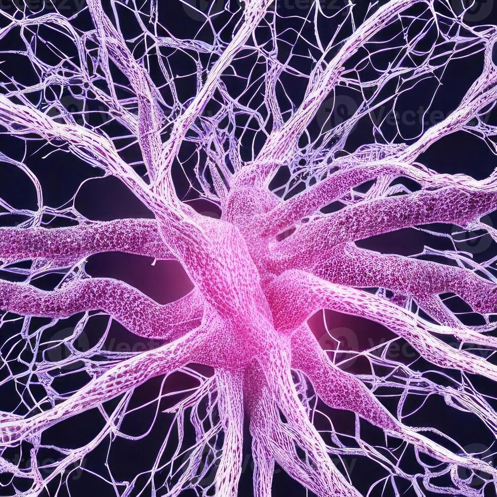 Neuron cell network model. photo