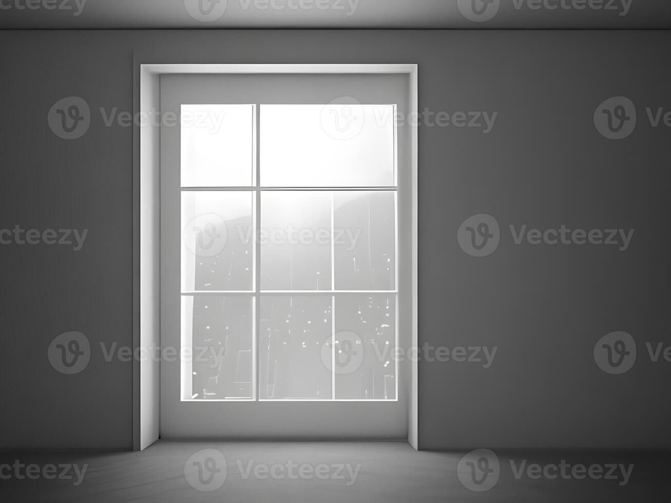 Interior of an empty white studio room. photo