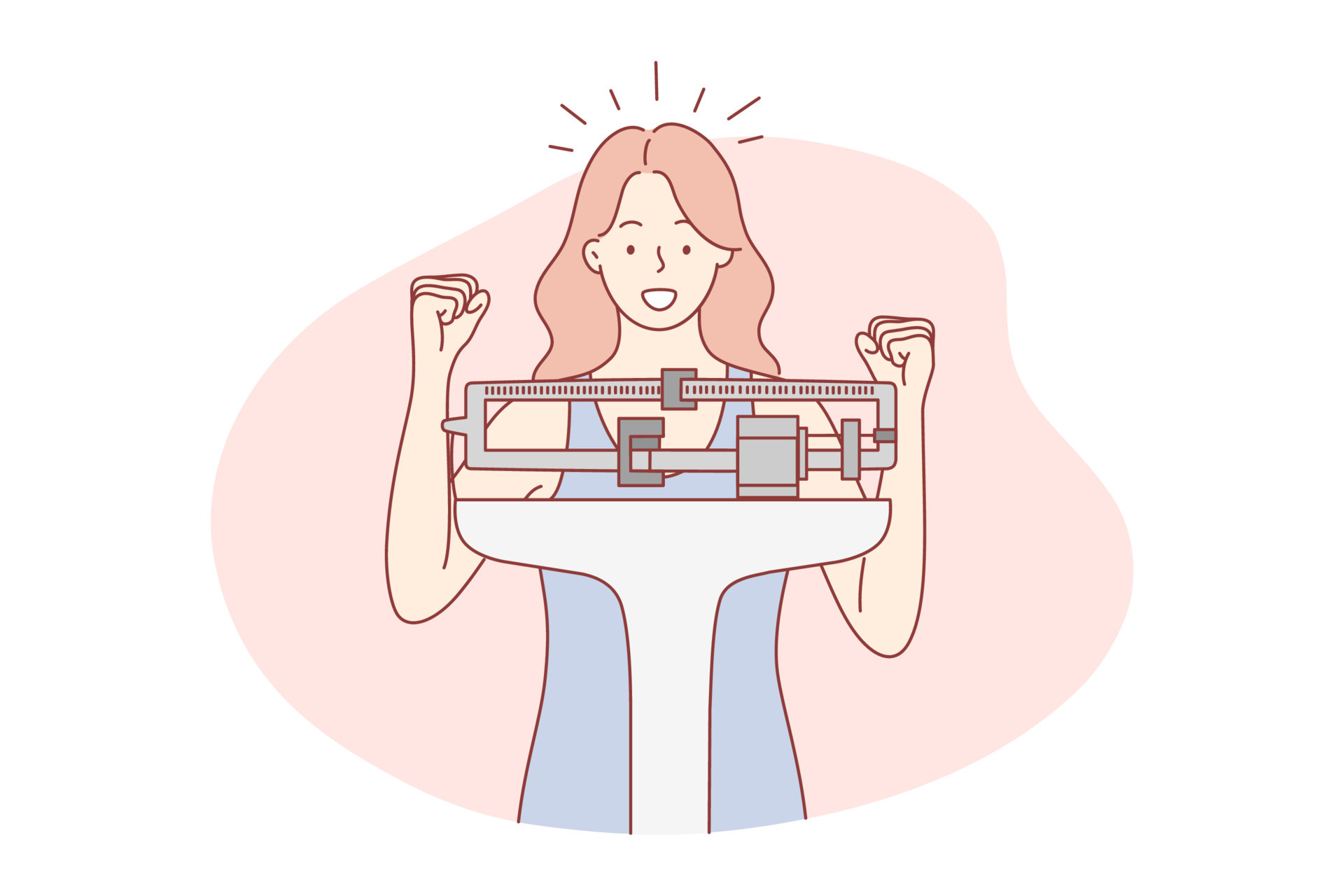Health Diet Weight Goal Achievement Success Concept Young Happy health-diet-weight-goal-achievement-success-concept-young-happy