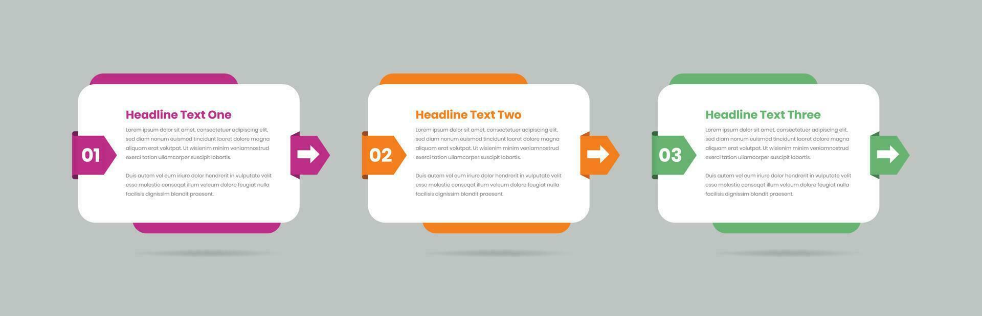 Simple minimalistic infographic text presentation template design vector