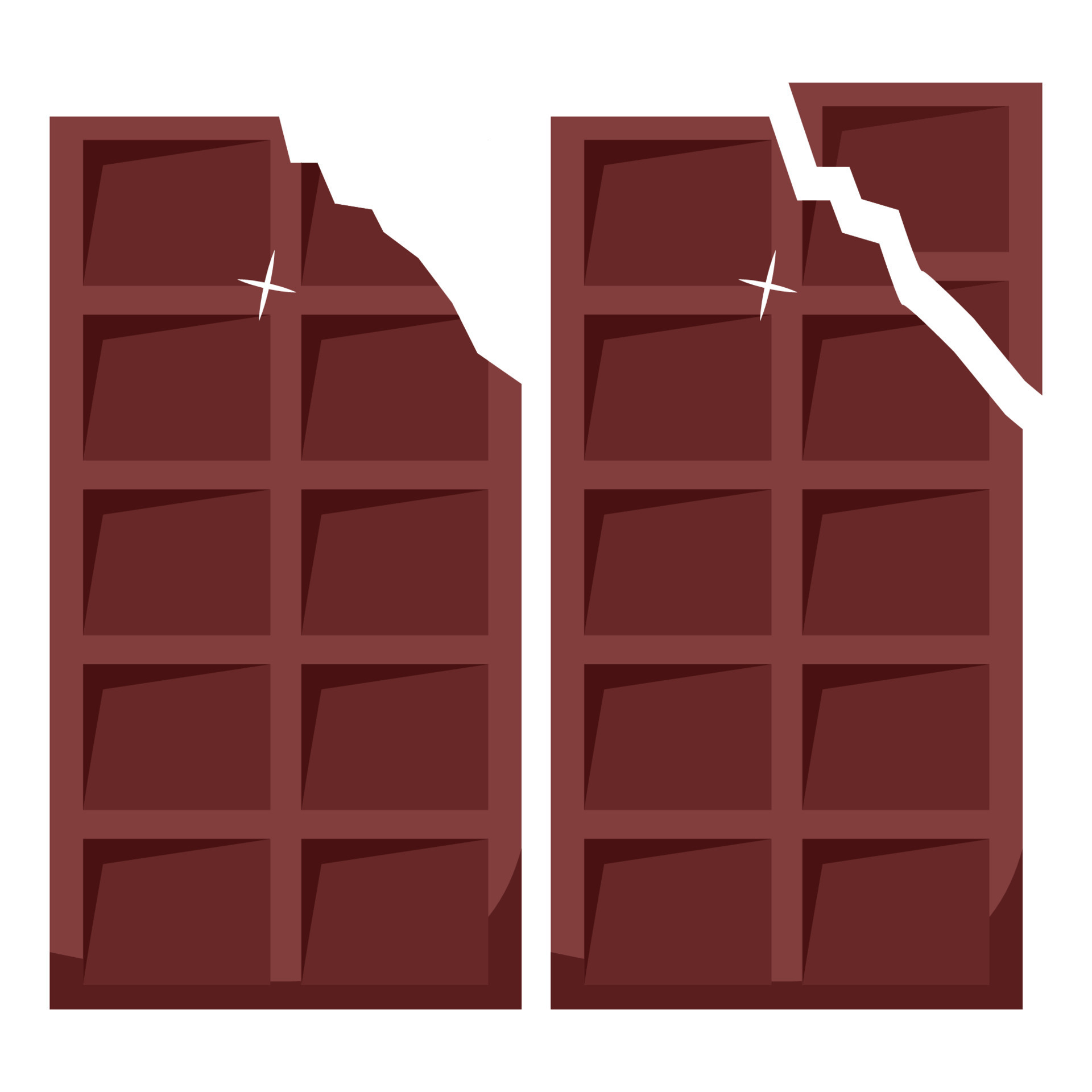 Broken bar of milk chocolate 23849448 Vector Art at Vecteezy