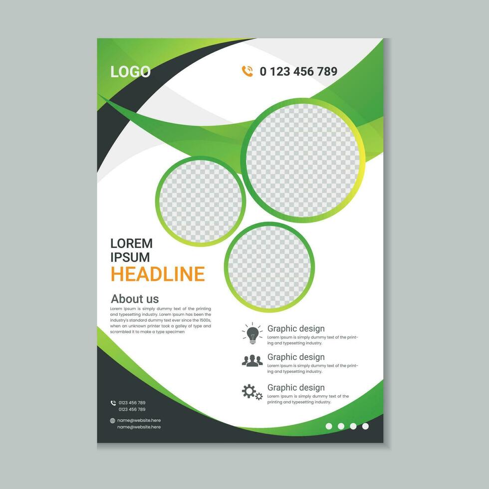 Corporate business flyer layout, Flyer cover design, Annual report, Corporate presentation, Digital marketing flyer, Business brochure template design with mockup vector